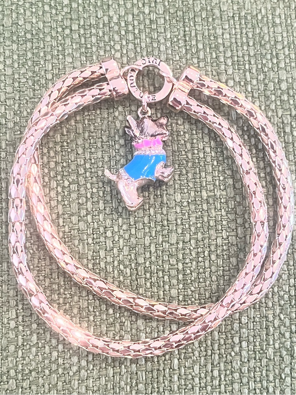 JUICY COUTURE Scottie Dog Stretch Double Mesh Bracelet